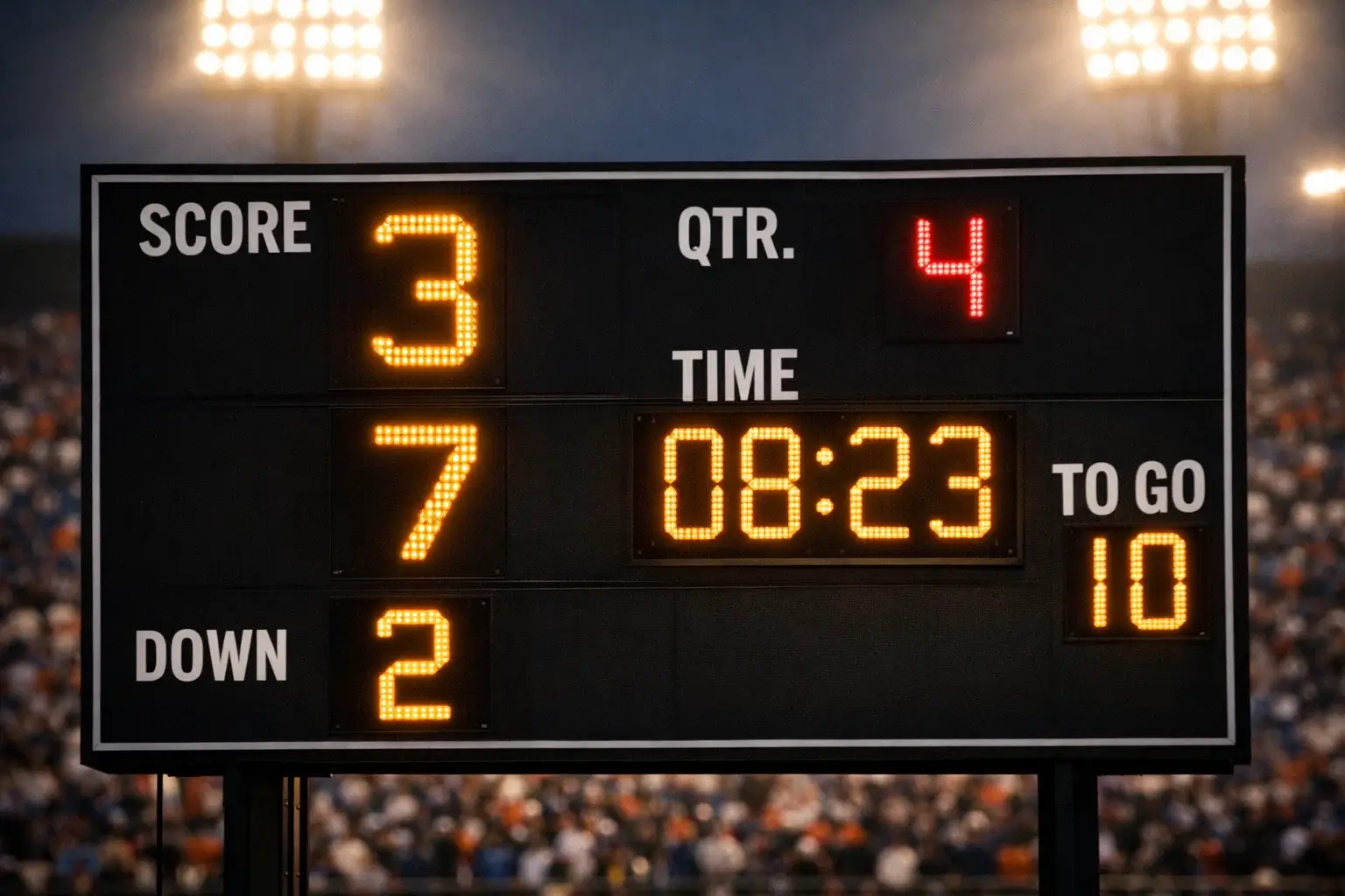 Sportsbook display showing point spread lines for NFL games