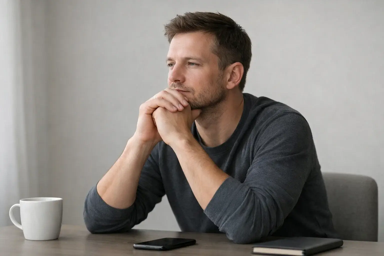 Focused bettor maintaining composure during game watching